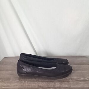 Clarks Cloudstepper Black Ayla Low Ballet Flats Size 10M